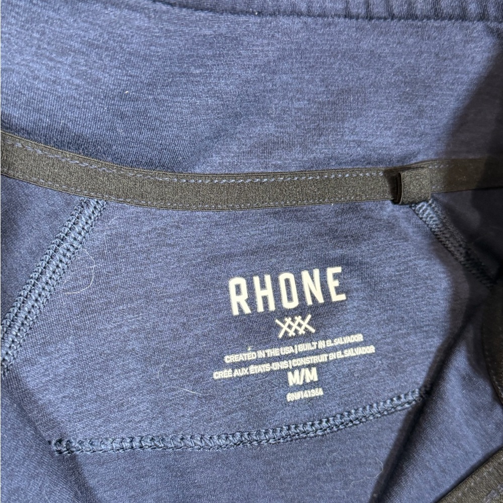 Rhone Size Medium Pullover Performance Cotton Nav… - image 2